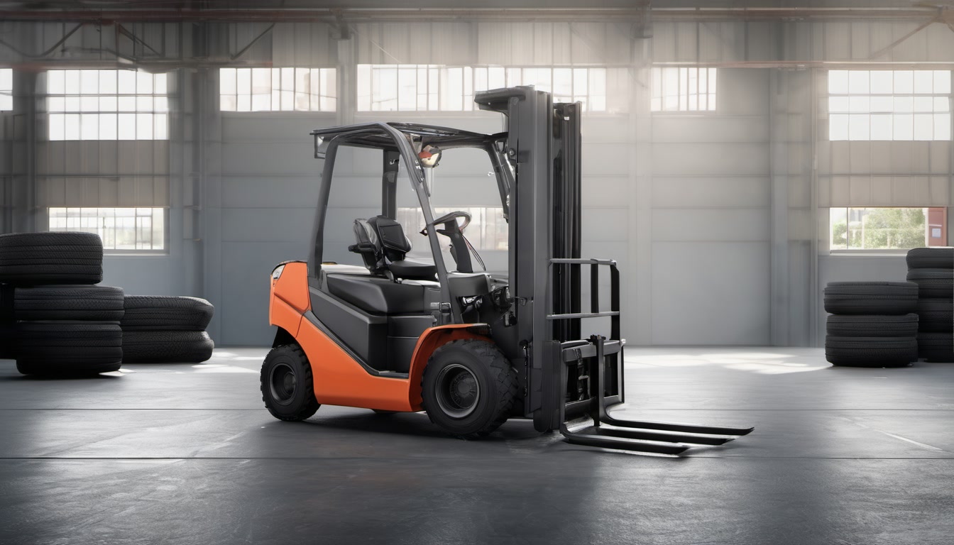 Illustration of forklift refresher training and safe operating practice